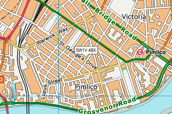 SW1V 4BX map - OS VectorMap District (Ordnance Survey)