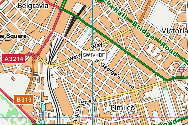 SW1V 4DF map - OS VectorMap District (Ordnance Survey)