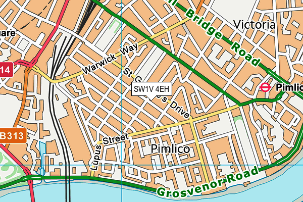 SW1V 4EH map - OS VectorMap District (Ordnance Survey)