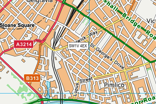 SW1V 4EX map - OS VectorMap District (Ordnance Survey)