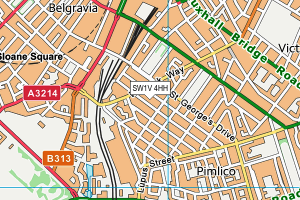SW1V 4HH map - OS VectorMap District (Ordnance Survey)