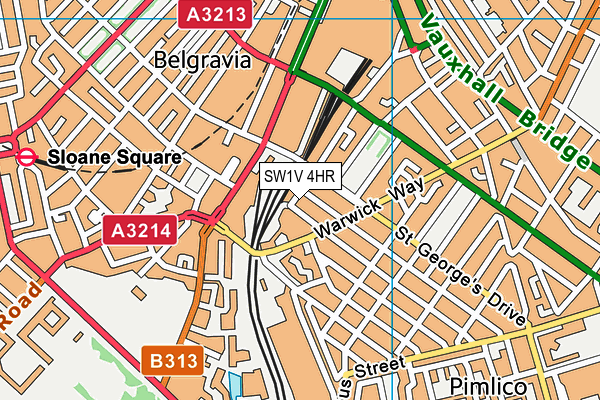 SW1V 4HR map - OS VectorMap District (Ordnance Survey)