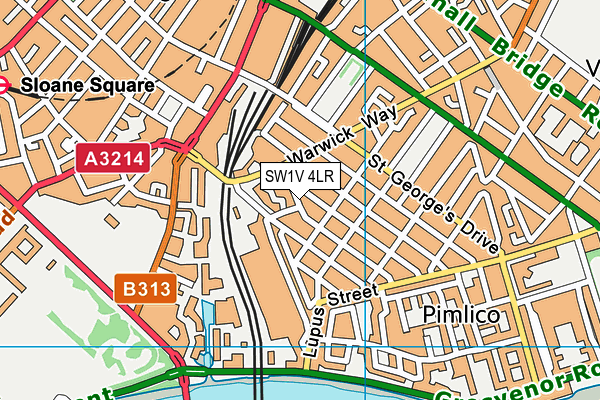 SW1V 4LR map - OS VectorMap District (Ordnance Survey)