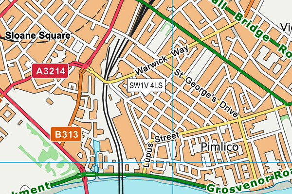 SW1V 4LS map - OS VectorMap District (Ordnance Survey)