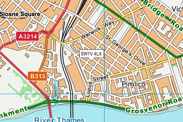SW1V 4LX map - OS VectorMap District (Ordnance Survey)