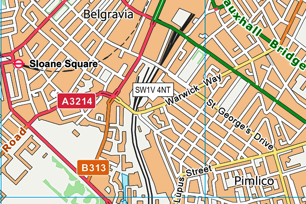 SW1V 4NT map - OS VectorMap District (Ordnance Survey)