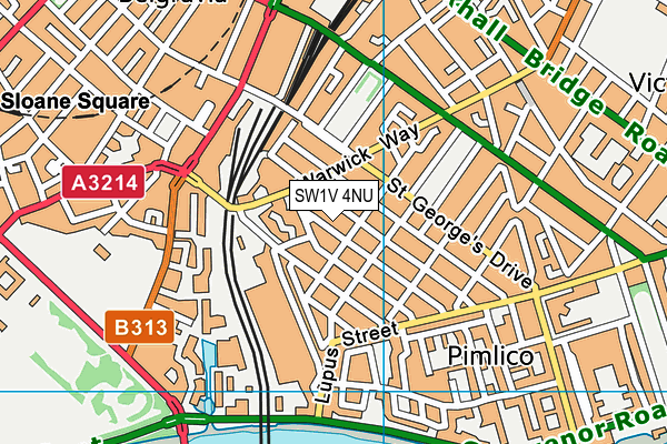 SW1V 4NU map - OS VectorMap District (Ordnance Survey)