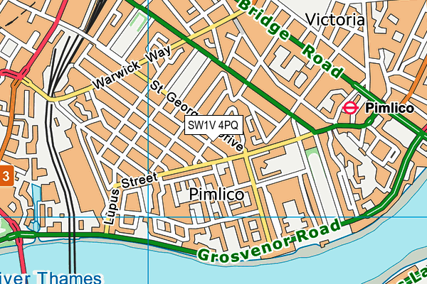 SW1V 4PQ map - OS VectorMap District (Ordnance Survey)