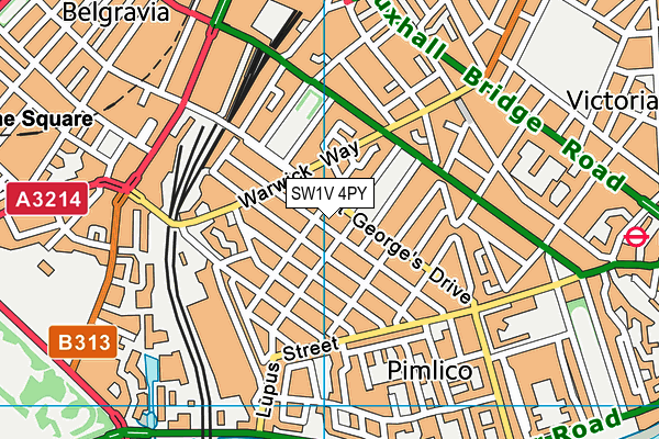 SW1V 4PY map - OS VectorMap District (Ordnance Survey)