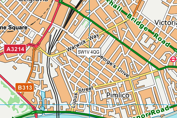 SW1V 4QG map - OS VectorMap District (Ordnance Survey)