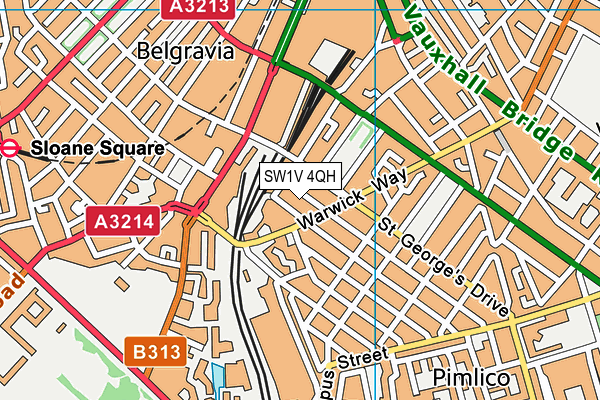 SW1V 4QH map - OS VectorMap District (Ordnance Survey)