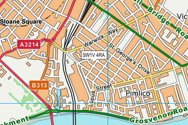 SW1V 4RA map - OS VectorMap District (Ordnance Survey)