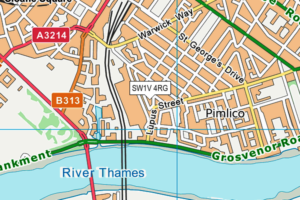 SW1V 4RG map - OS VectorMap District (Ordnance Survey)