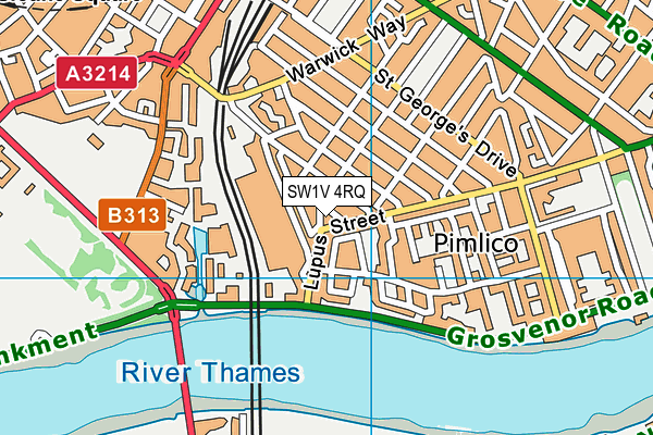 SW1V 4RQ map - OS VectorMap District (Ordnance Survey)