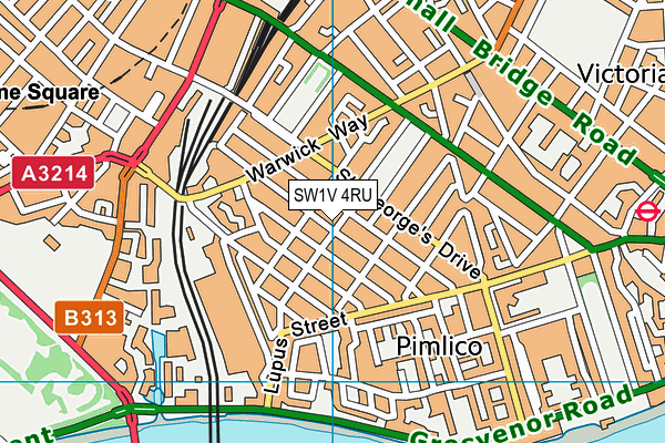 SW1V 4RU map - OS VectorMap District (Ordnance Survey)