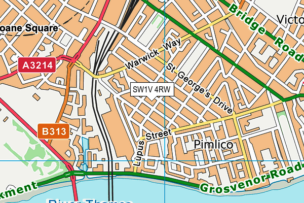 SW1V 4RW map - OS VectorMap District (Ordnance Survey)