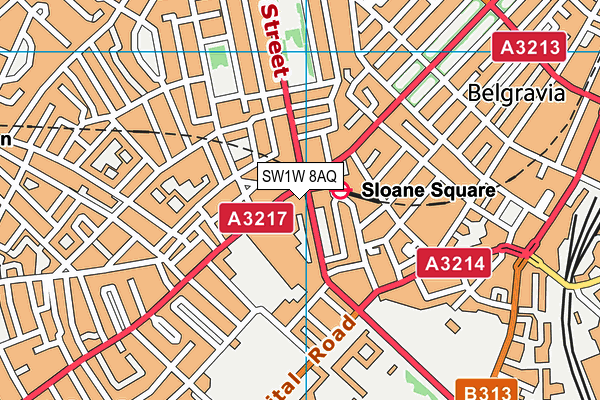 SW1W 8AQ map - OS VectorMap District (Ordnance Survey)