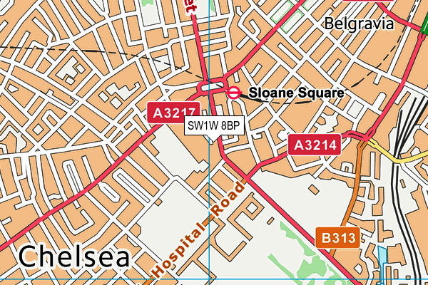 SW1W 8BP map - OS VectorMap District (Ordnance Survey)