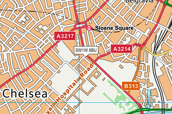 SW1W 8BU map - OS VectorMap District (Ordnance Survey)