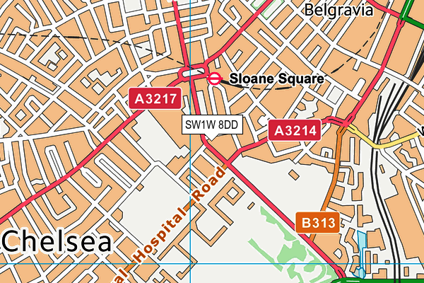 SW1W 8DD map - OS VectorMap District (Ordnance Survey)