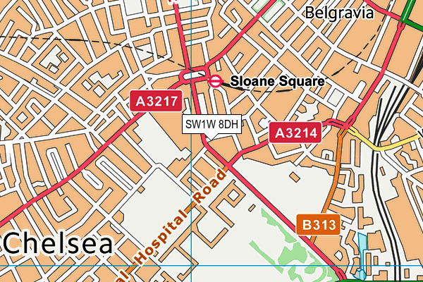 SW1W 8DH map - OS VectorMap District (Ordnance Survey)