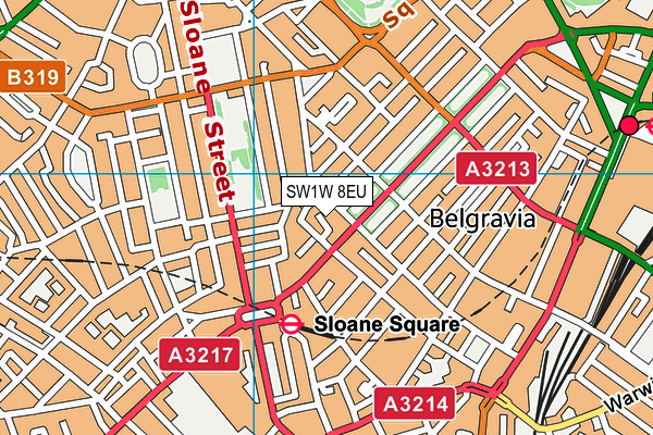 SW1W 8EU map - OS VectorMap District (Ordnance Survey)