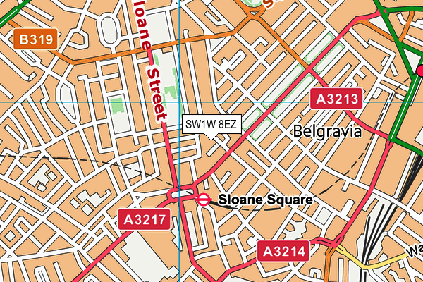 SW1W 8EZ map - OS VectorMap District (Ordnance Survey)
