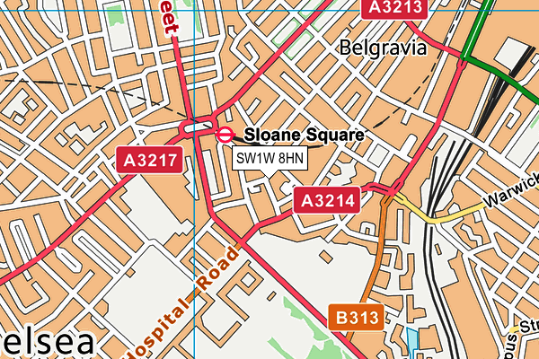 SW1W 8HN map - OS VectorMap District (Ordnance Survey)