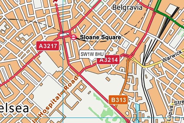 SW1W 8HU map - OS VectorMap District (Ordnance Survey)