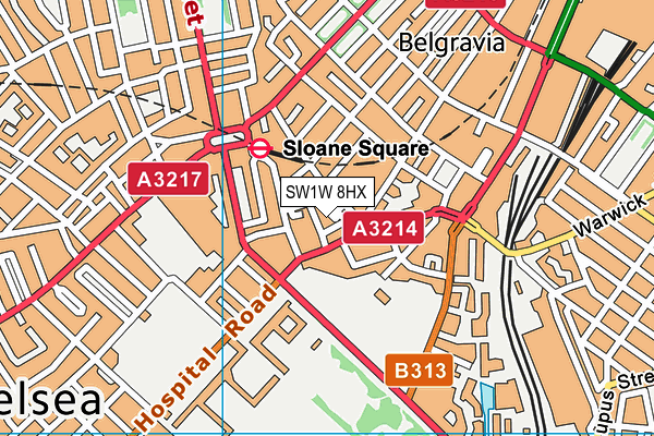 SW1W 8HX map - OS VectorMap District (Ordnance Survey)