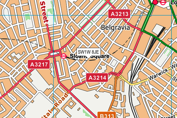 SW1W 8JE map - OS VectorMap District (Ordnance Survey)