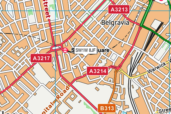 SW1W 8JF map - OS VectorMap District (Ordnance Survey)