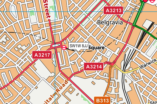 SW1W 8JJ map - OS VectorMap District (Ordnance Survey)