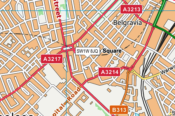 SW1W 8JQ map - OS VectorMap District (Ordnance Survey)