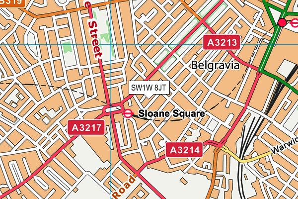 SW1W 8JT map - OS VectorMap District (Ordnance Survey)