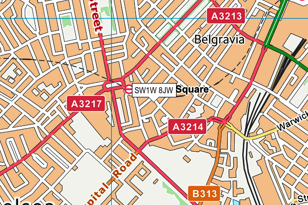 SW1W 8JW map - OS VectorMap District (Ordnance Survey)
