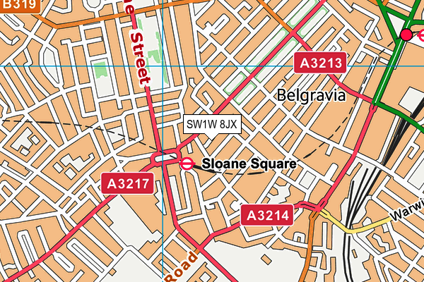 SW1W 8JX map - OS VectorMap District (Ordnance Survey)