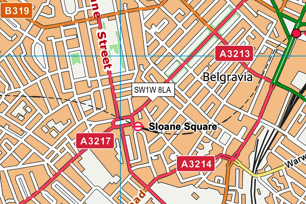 SW1W 8LA map - OS VectorMap District (Ordnance Survey)