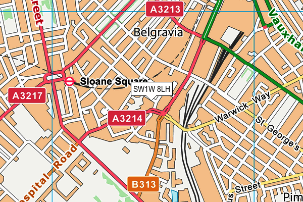 SW1W 8LH map - OS VectorMap District (Ordnance Survey)
