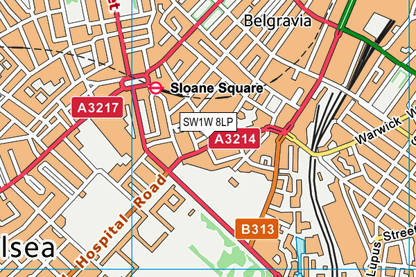 SW1W 8LP map - OS VectorMap District (Ordnance Survey)