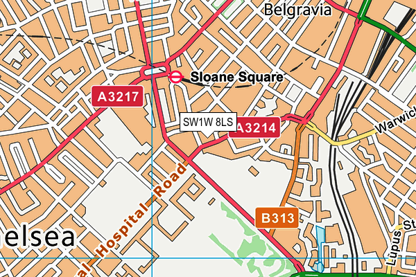 SW1W 8LS map - OS VectorMap District (Ordnance Survey)