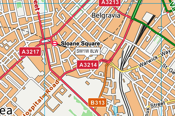 SW1W 8LW map - OS VectorMap District (Ordnance Survey)