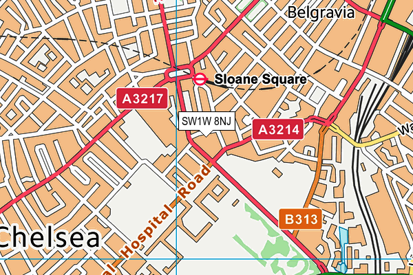 SW1W 8NJ map - OS VectorMap District (Ordnance Survey)