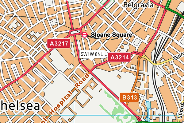 SW1W 8NL map - OS VectorMap District (Ordnance Survey)