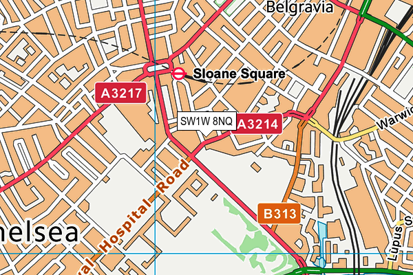 SW1W 8NQ map - OS VectorMap District (Ordnance Survey)