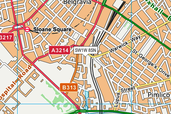 SW1W 8SN map - OS VectorMap District (Ordnance Survey)