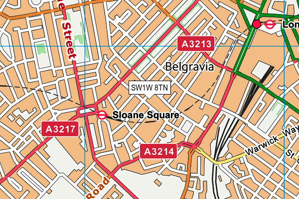 SW1W 8TN map - OS VectorMap District (Ordnance Survey)