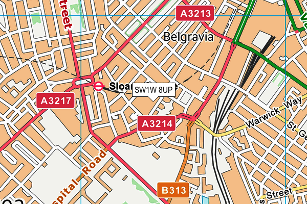 SW1W 8UP map - OS VectorMap District (Ordnance Survey)