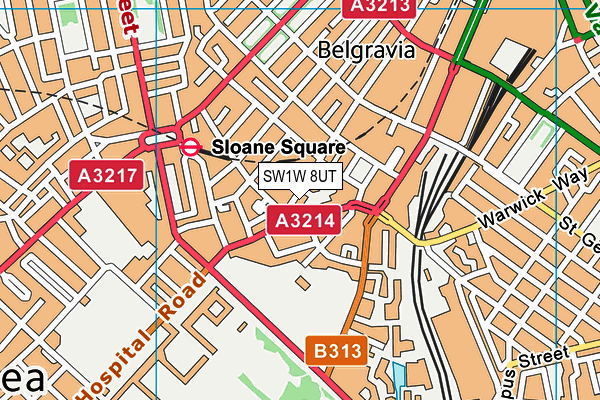 SW1W 8UT map - OS VectorMap District (Ordnance Survey)