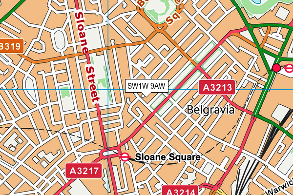 SW1W 9AW map - OS VectorMap District (Ordnance Survey)